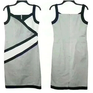J. Peterman women's black and gray colorblock sheath dress size 4